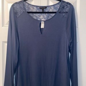 NEW! Banana Republic long sleeve shirt with lace top.